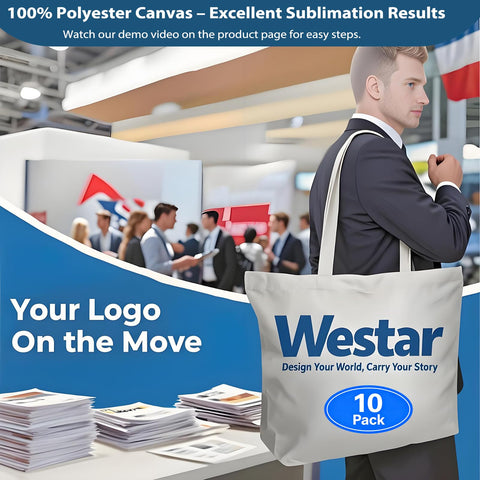 WeStar reusable tote that helps reduce plastic waste during shopping and events.