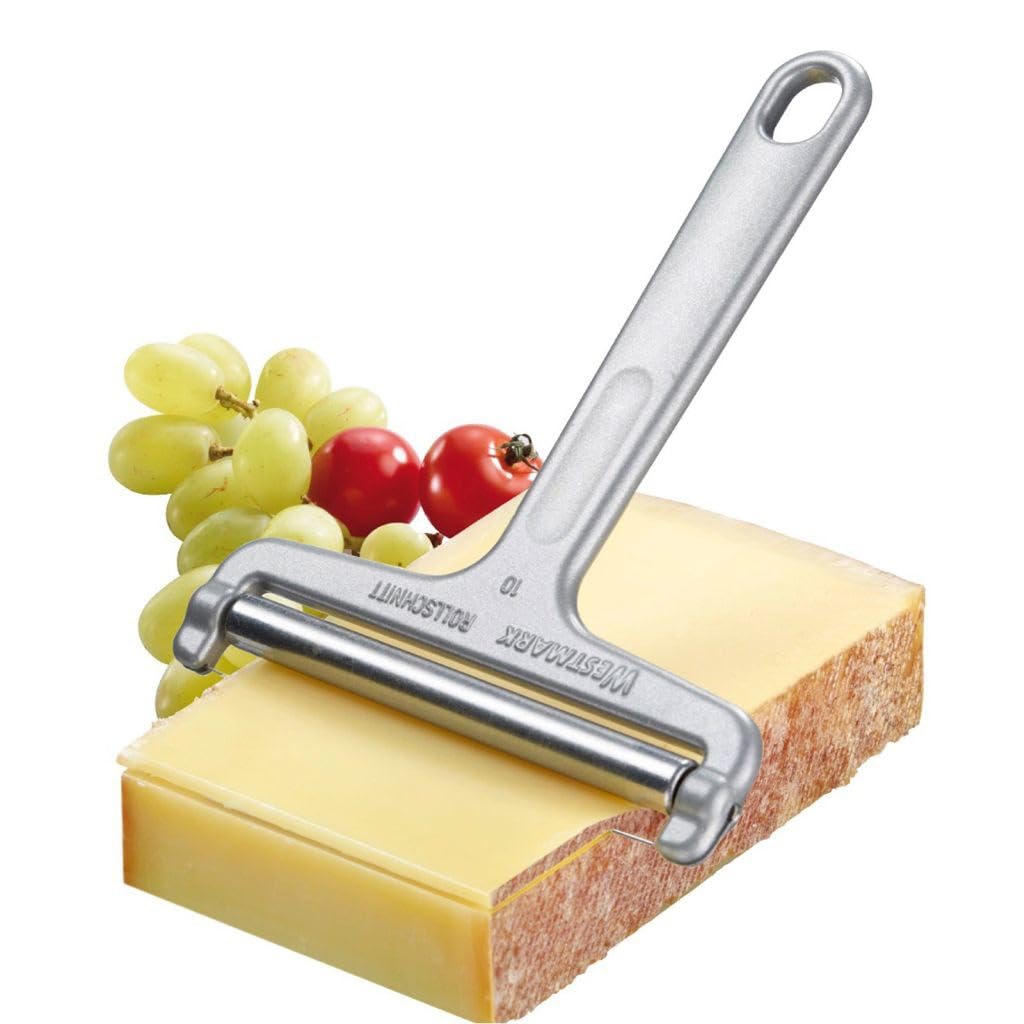 Westmark cheese slicer easy to clean with soap and water.