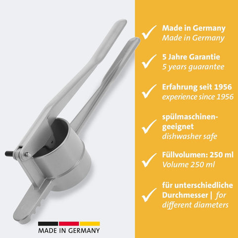 Heavy die-cast Westmark spaetzle maker built to last in busy kitchens