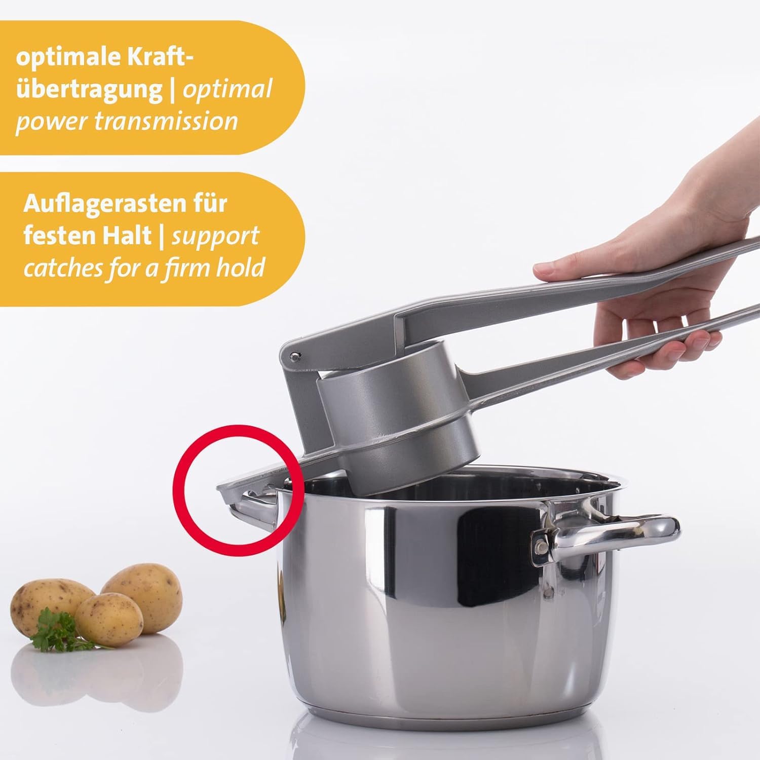 Long and short noodle options with Westmark spaetzle maker for versatility