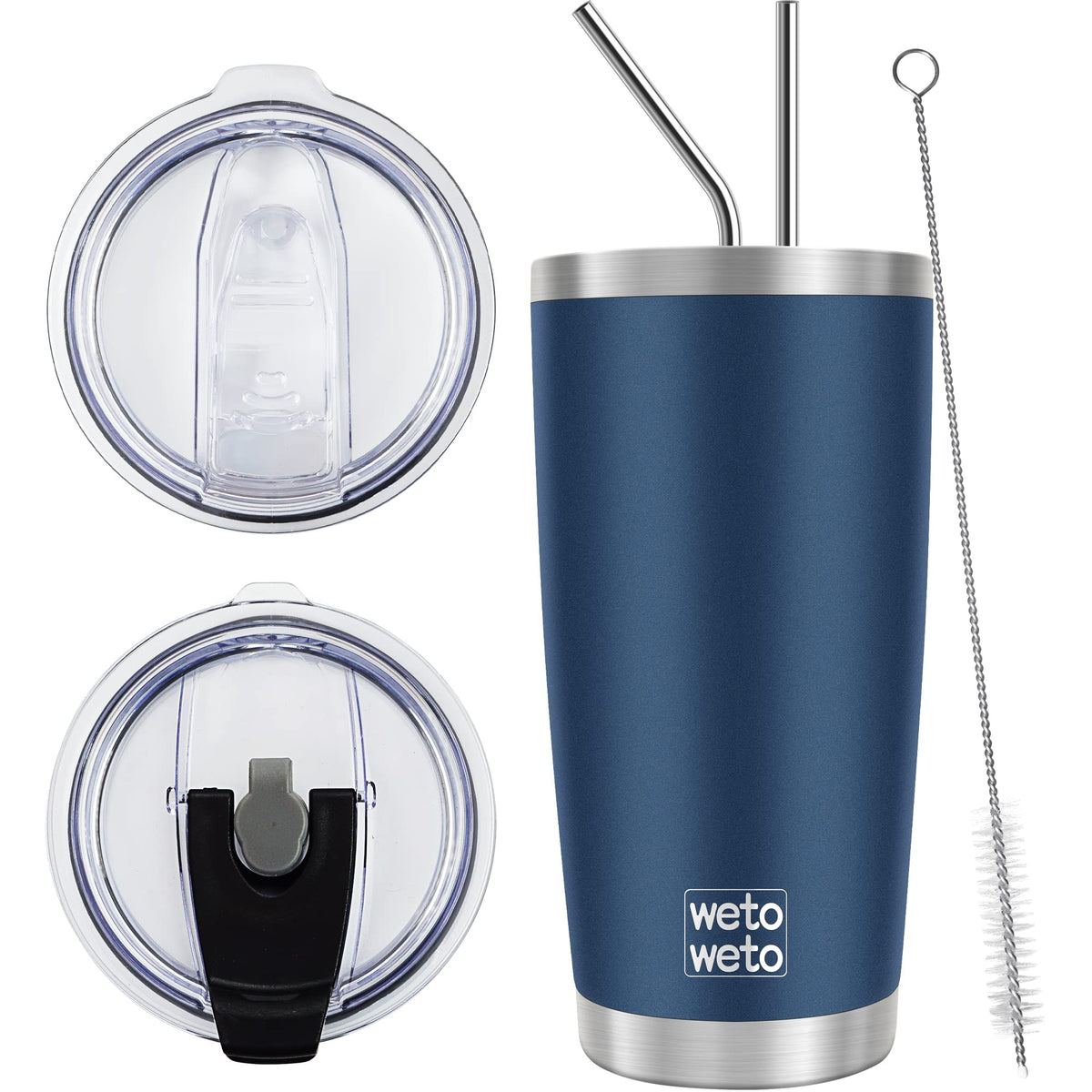 WETOWETO 20oz tumbler navy blue with lid for daily use