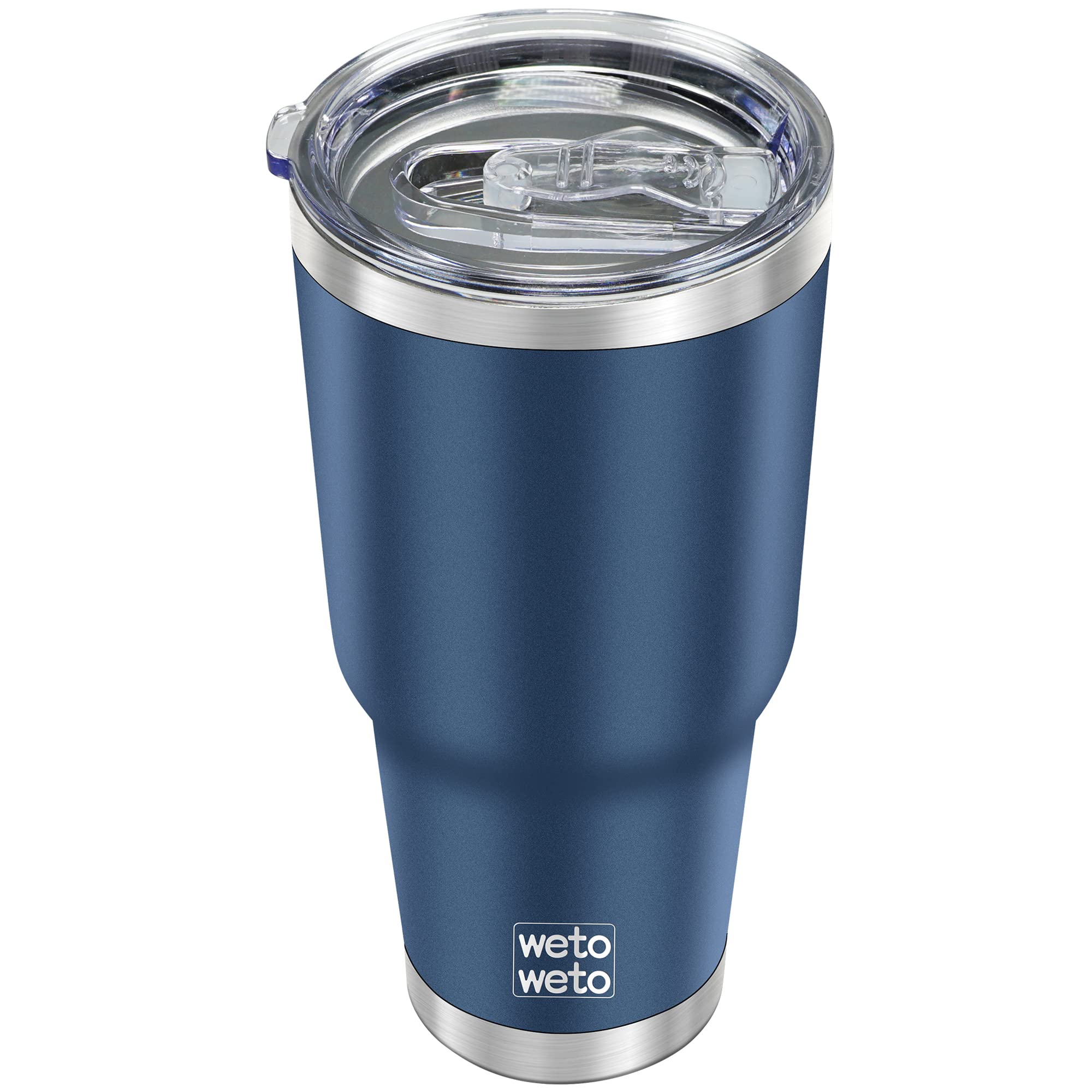 WETOWETO 30oz tumbler with lid in navy, ideal for travel and hydration