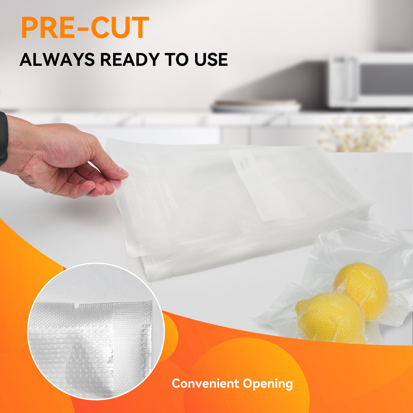Wevac BPA-free bag showing safe food storage and freezing.