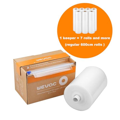 Wevac BPA-free roll ideal for safe food storage and freezing.