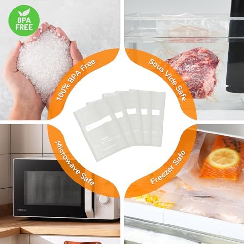 Wevac BPA-free vacuum seal bags ensure safe food storage.