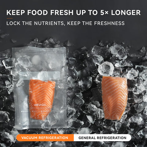 Wevac bags used in freezer for long-term storage of leftovers