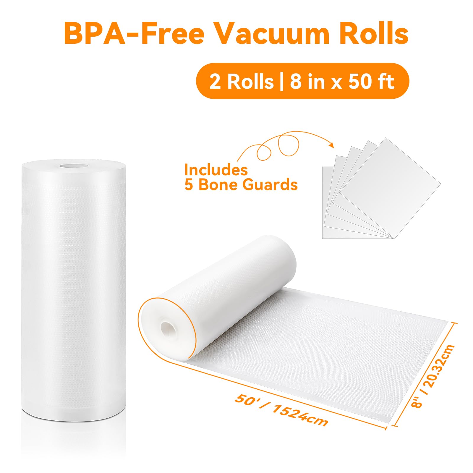 Wevac heavy-duty bags with embossed channels for stronger suction.