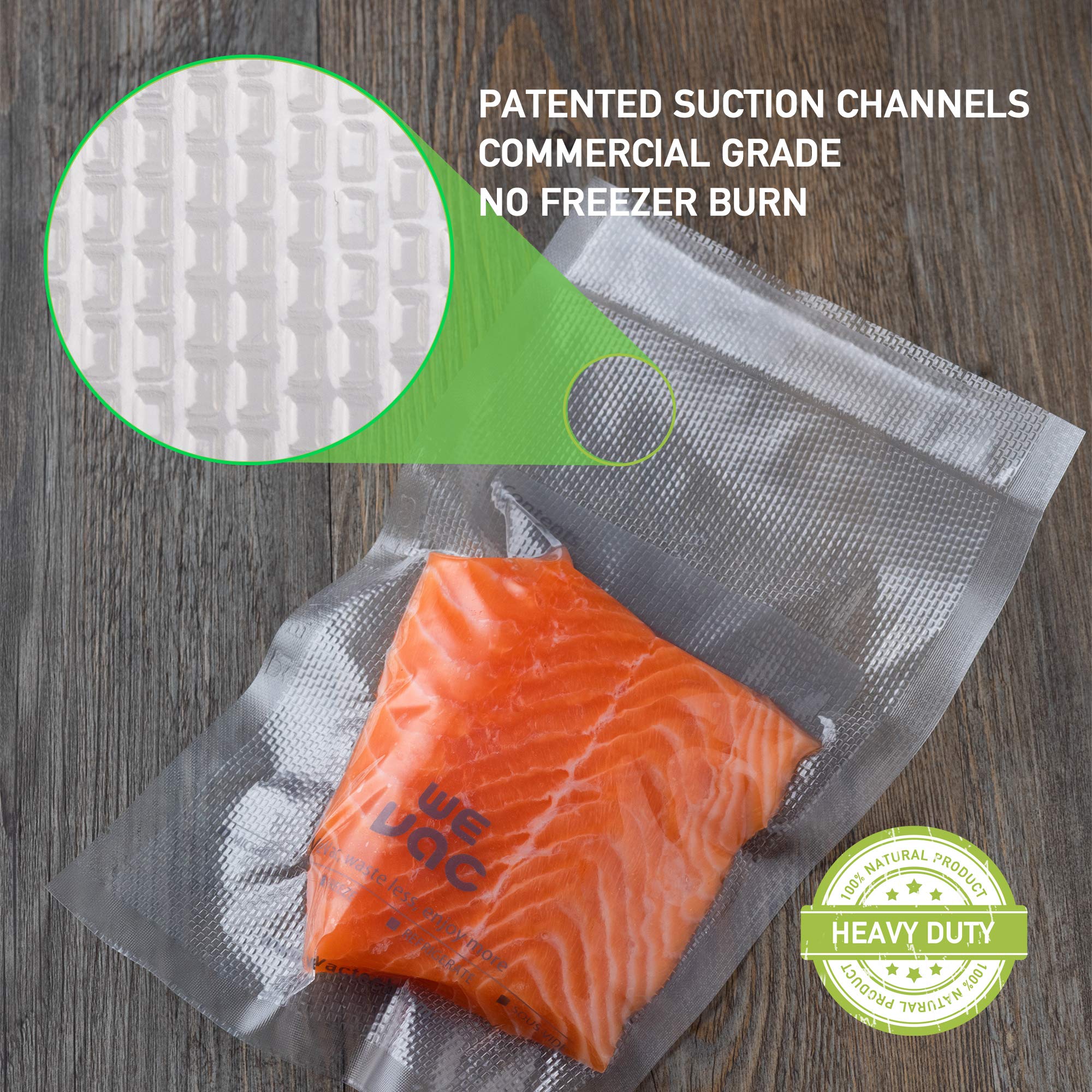 Wevac pint bags 6x10 compatible with Food Saver for reliable vacuum storage