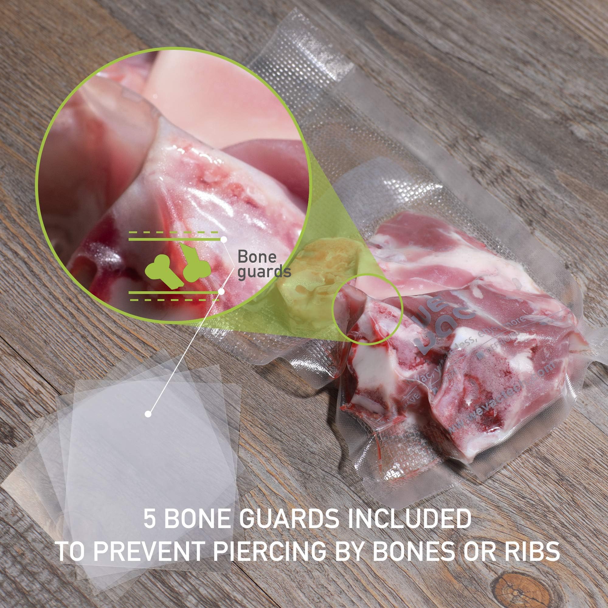 Wevac sous vide bags 6x10 pint for precise temperature cooking prep