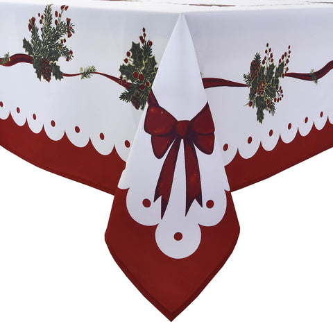 Close-up of Wewoch water-resistant polyester tablecloth texture.