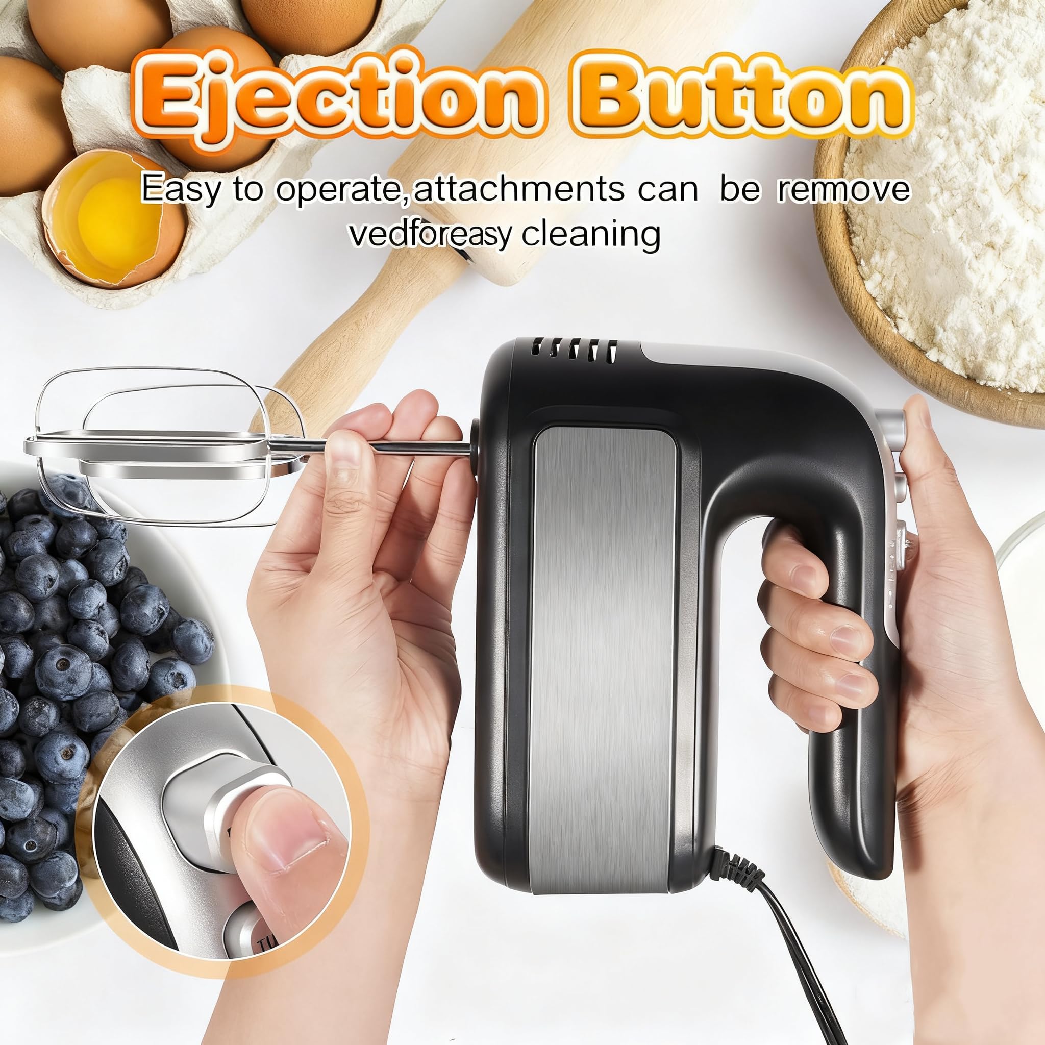 Wewymewo eject button demonstrates mess-free attachment release