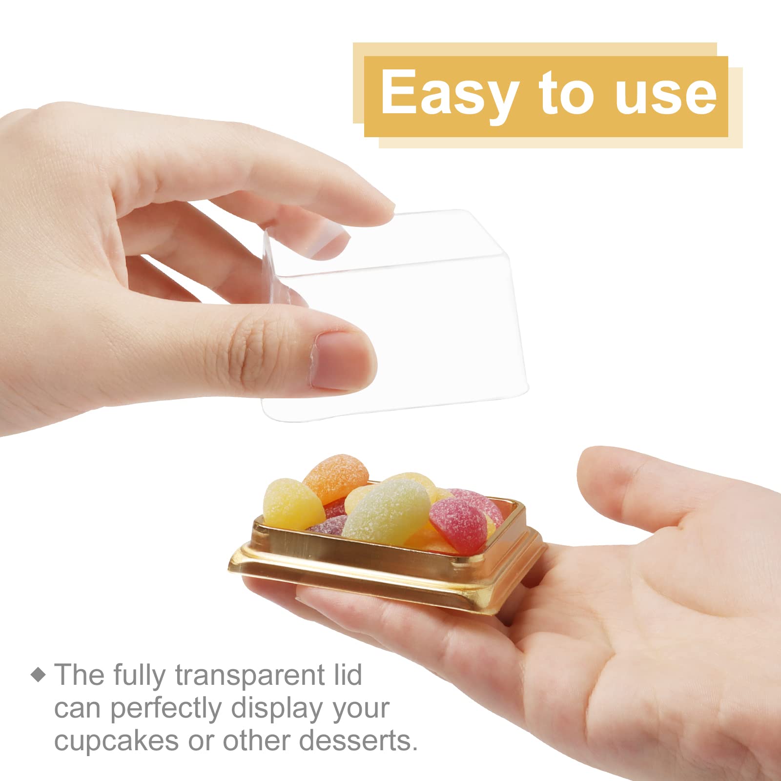 Wexpw 50-piece mini cupcake box set provides ample daily use.