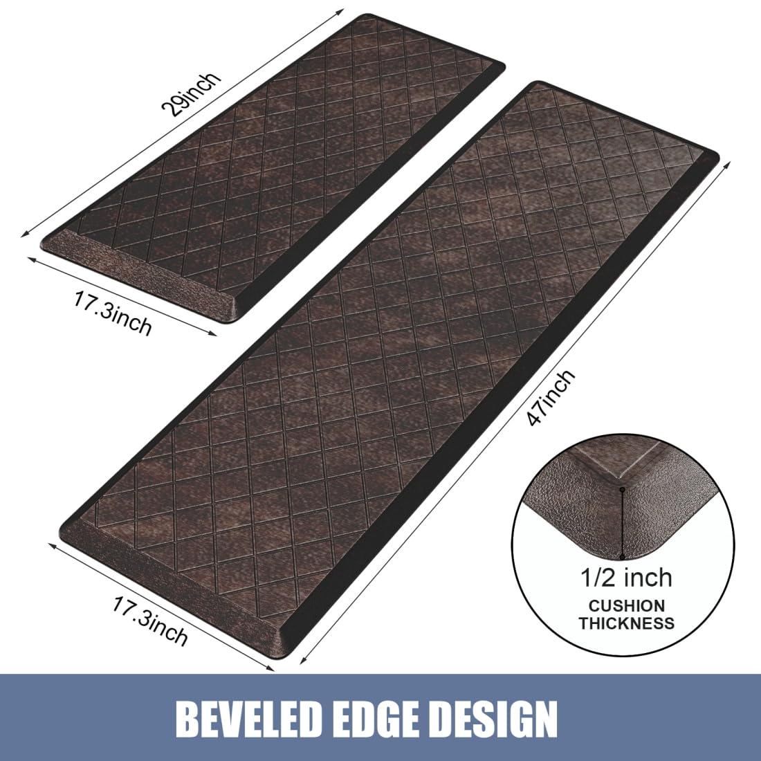 WEZVIX heavy-duty non-slip mat stays securely on kitchen floors.