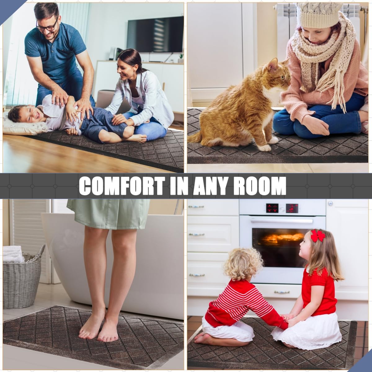 WEZVIX long sink-area mat supports prolonged dish duties with comfort.