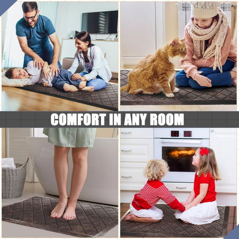 WEZVIX long sink-area mat supports prolonged dish duties with comfort.