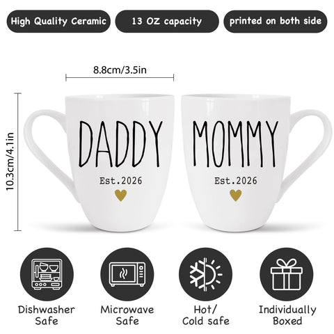 WFFW Mom and Dad mug with comfortable handle for easy gripping.