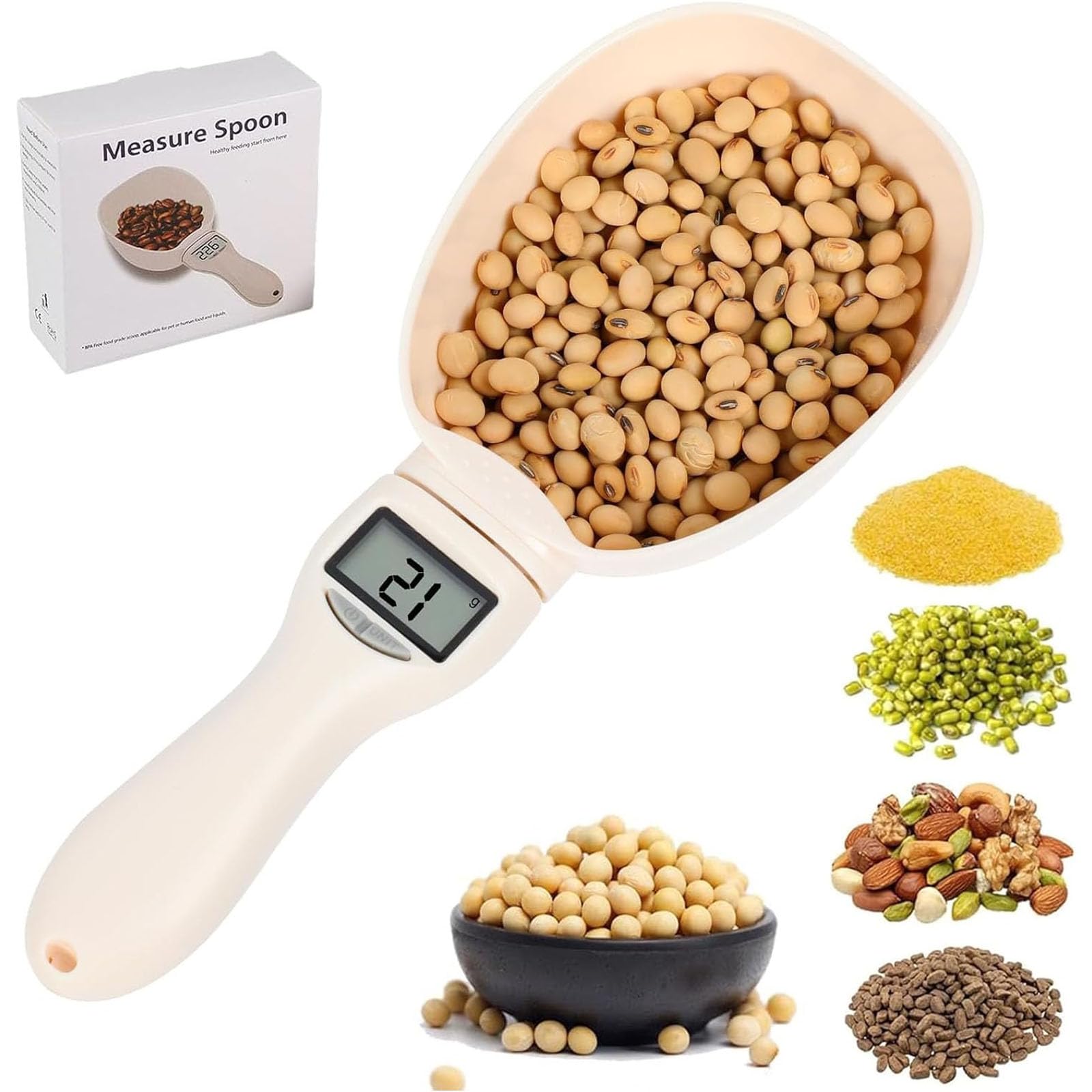 WFOFMO 2025 digital measuring spoon display shows precise cooking measurements.