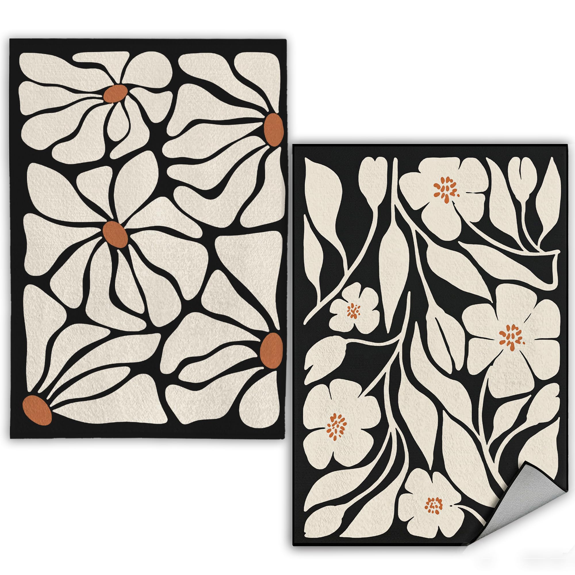 WFSM boho floral kitchen towels set, plush and absorbent for daily use