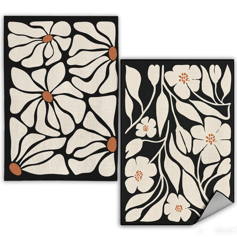 WFSM boho floral kitchen towels set, plush and absorbent for daily use