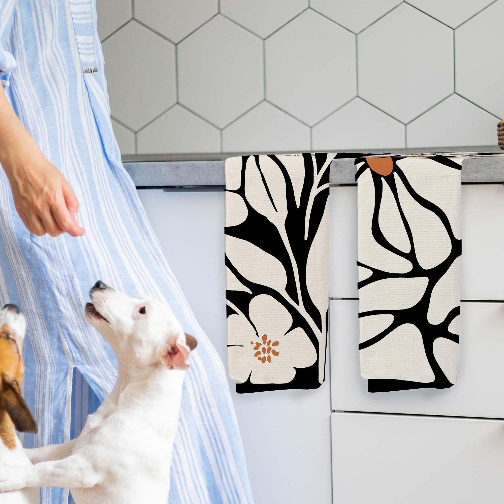 WFSM boho hand towels for bathroom, texture and color