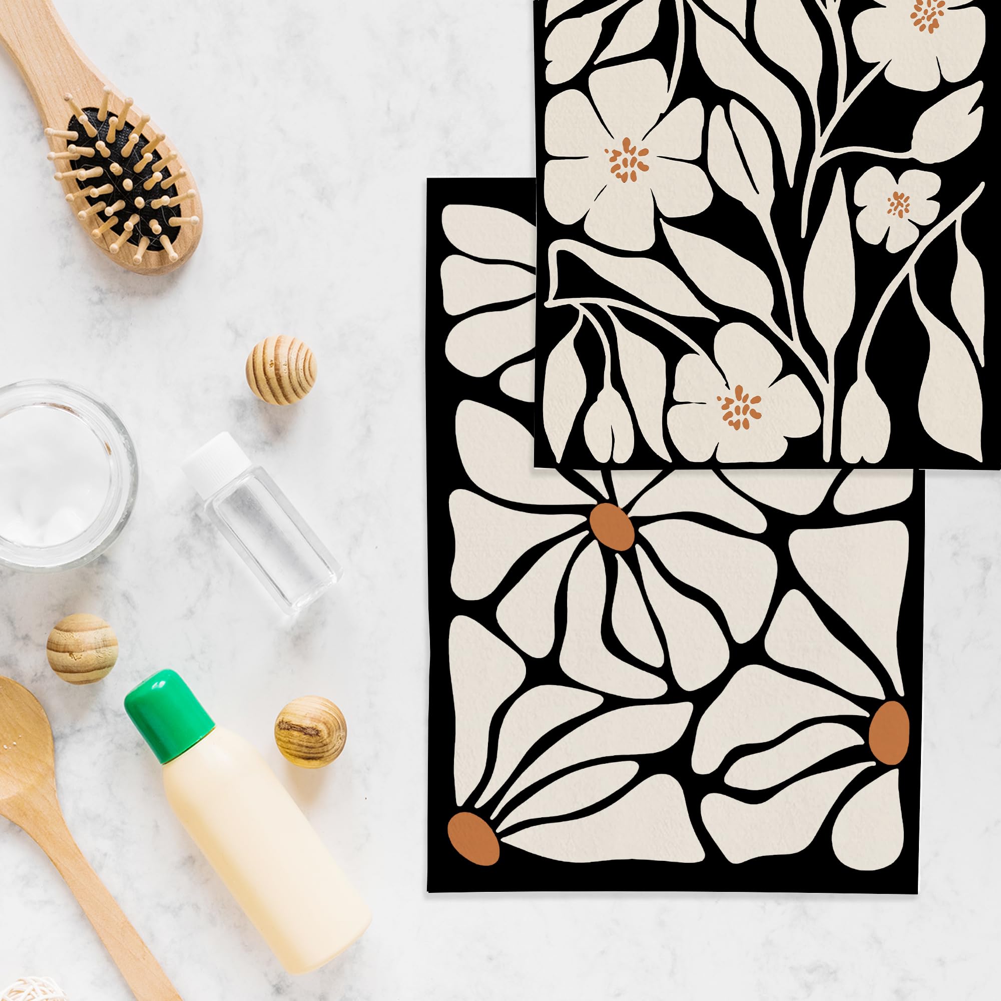 WFSM botanical decorative kitchen towels, stylish and functional decor