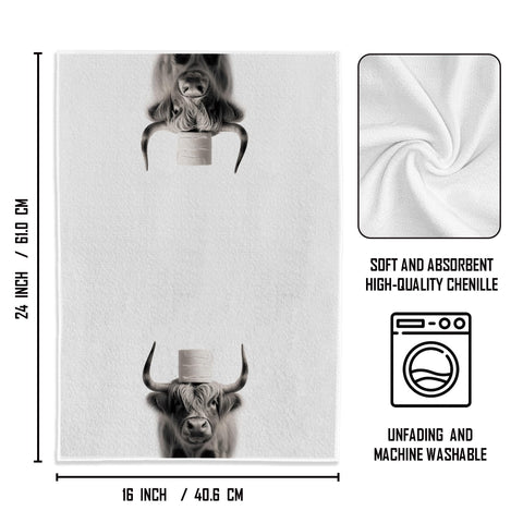WFSM cow gift ready hand towel suitable for housewarmings and cow lovers