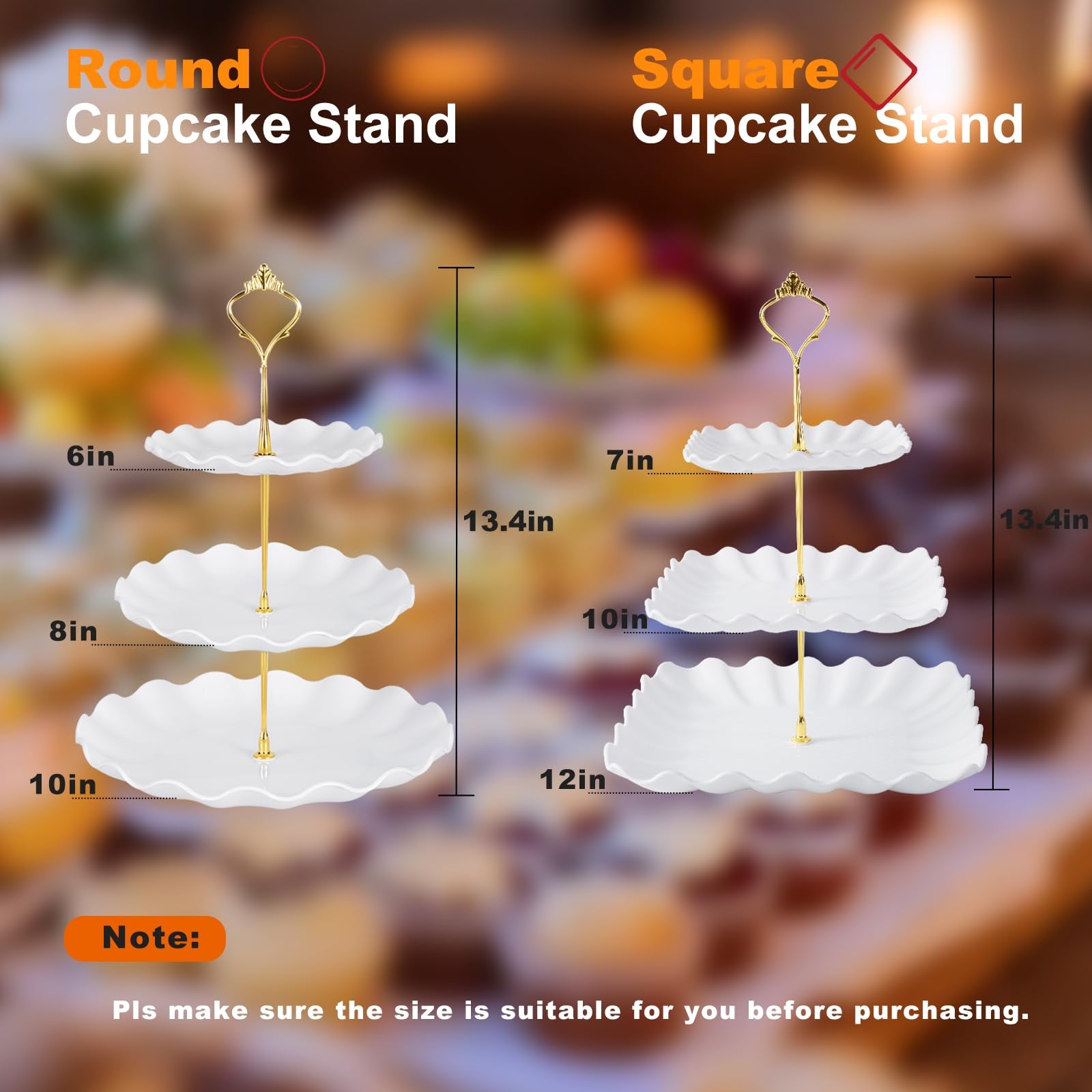 Wgbon rectangle dessert tray set ideal for cookies and pastries.