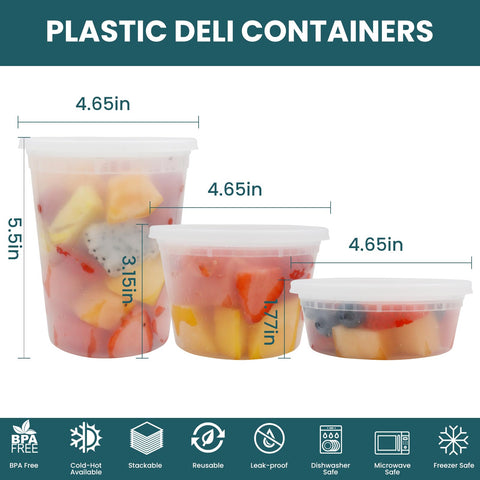 WGCC microwave-safe deli container durable for freezer to microwave use