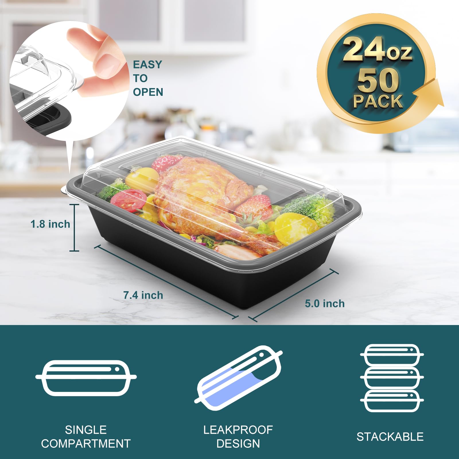 WGCC extra-thick storage containers highlight durable walls for daily use.
