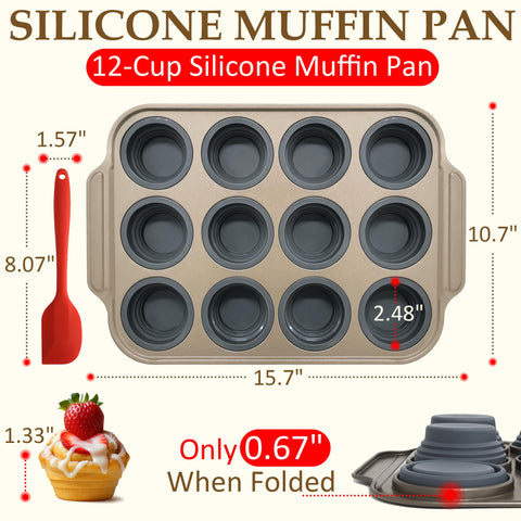 Whalead silicone pan withstands up to 446°F for reliable baking.