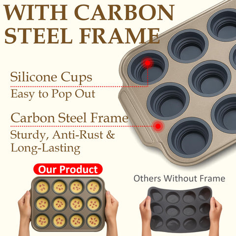 Whalead pan collapsible cups save kitchen space when stored flat.