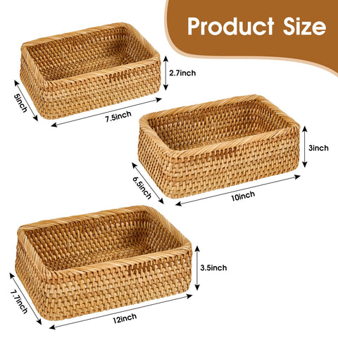 Whalehub set of three nesting baskets saves space when not in use.