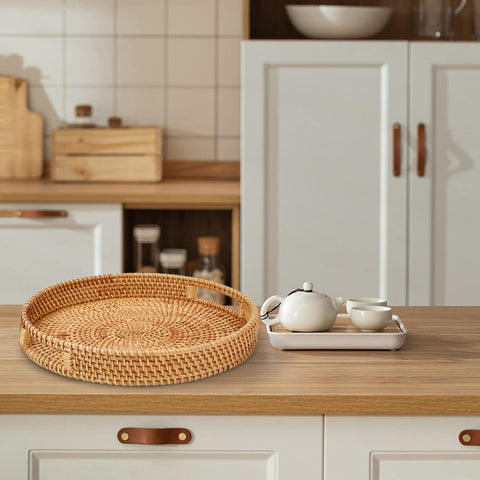 Whalehub natural color decor tray complements many styles beautifully.