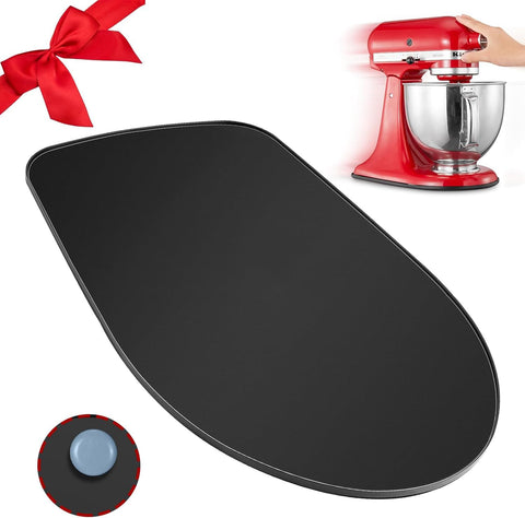Whaleme sliding mat under a KitchenAid mixer, easy to slide on the counter.