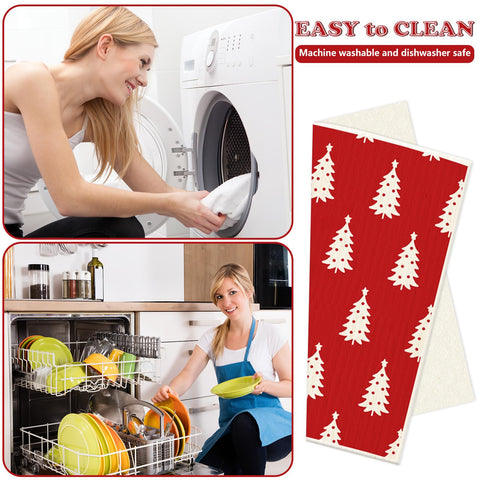 Whaline cotton dishcloth absorbent for quick kitchen drying
