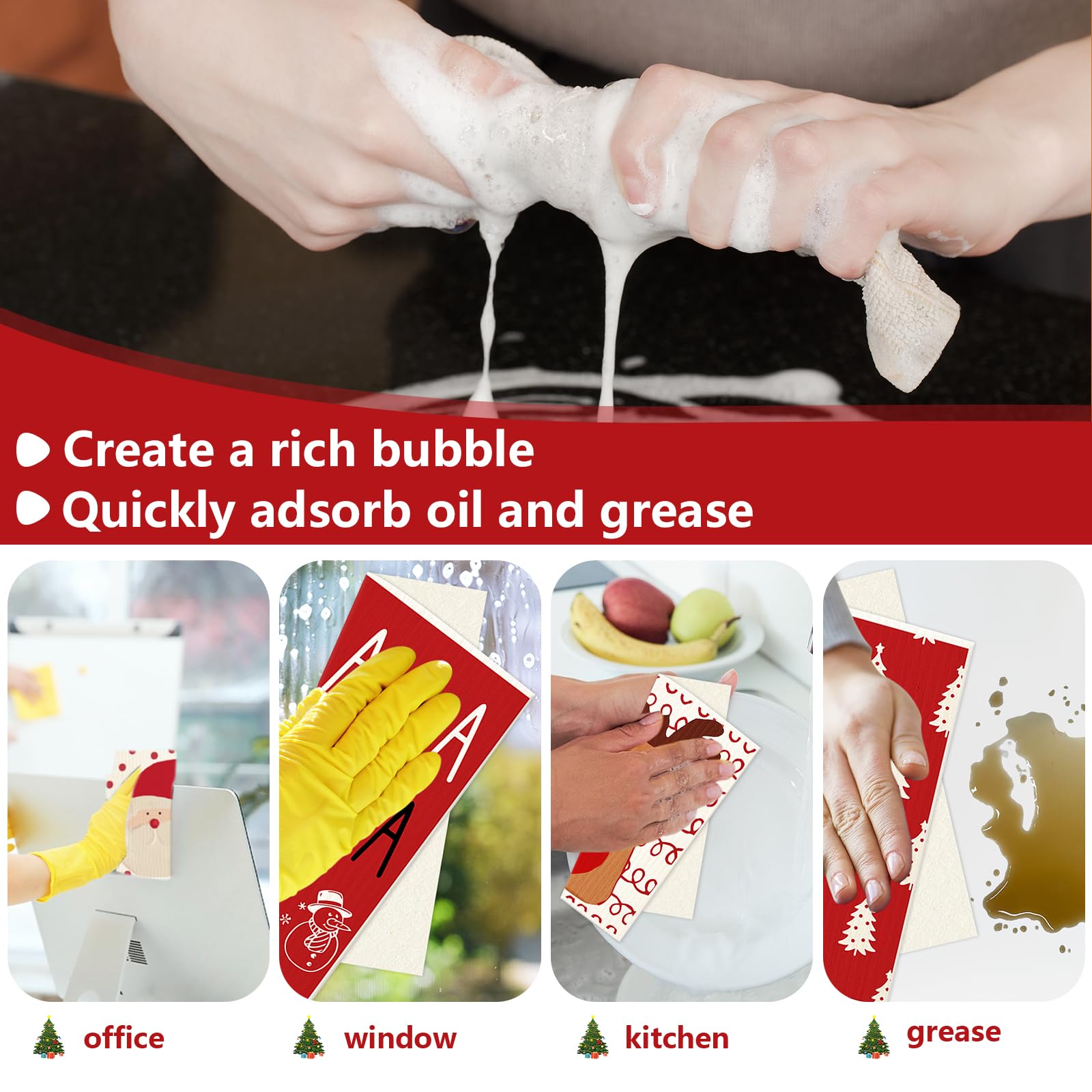 Whaline machine washable dishcloth for versatile kitchen use