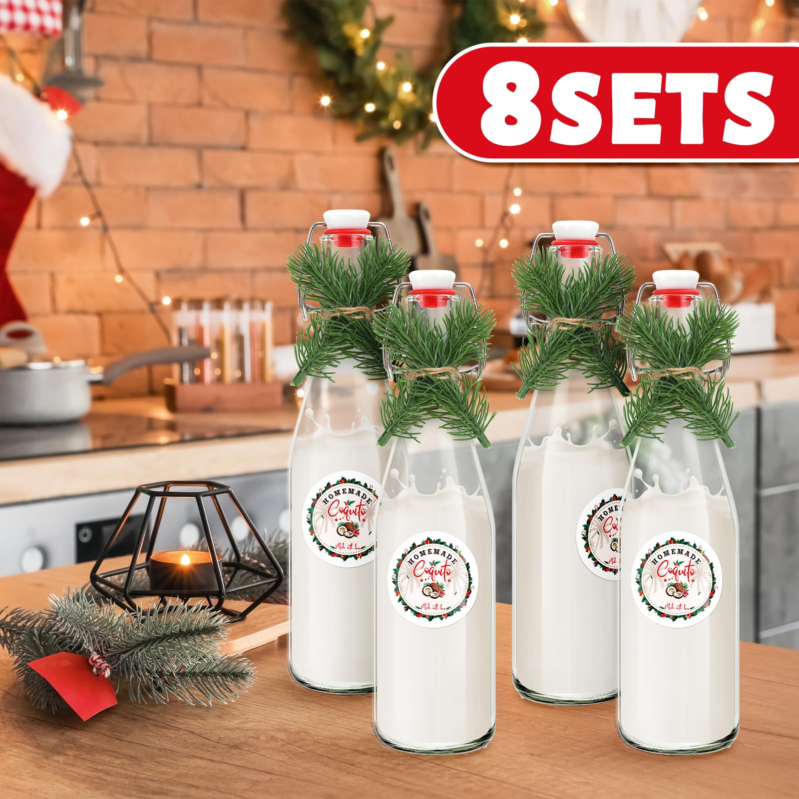 Whaline label stickers for cozy coquito branding and customization