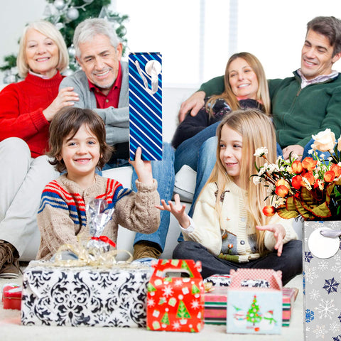 Whaline kraft round tag for personal messages on wine gifts.