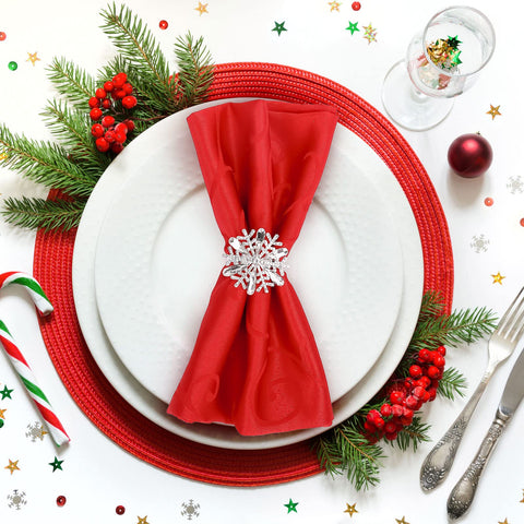 Whaline napkin ring collection on table displays six designs for versatile decor