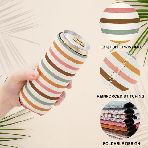 Whaline slim can sleeve boho-pattern-3 offers grip and insulation for hot and cold.