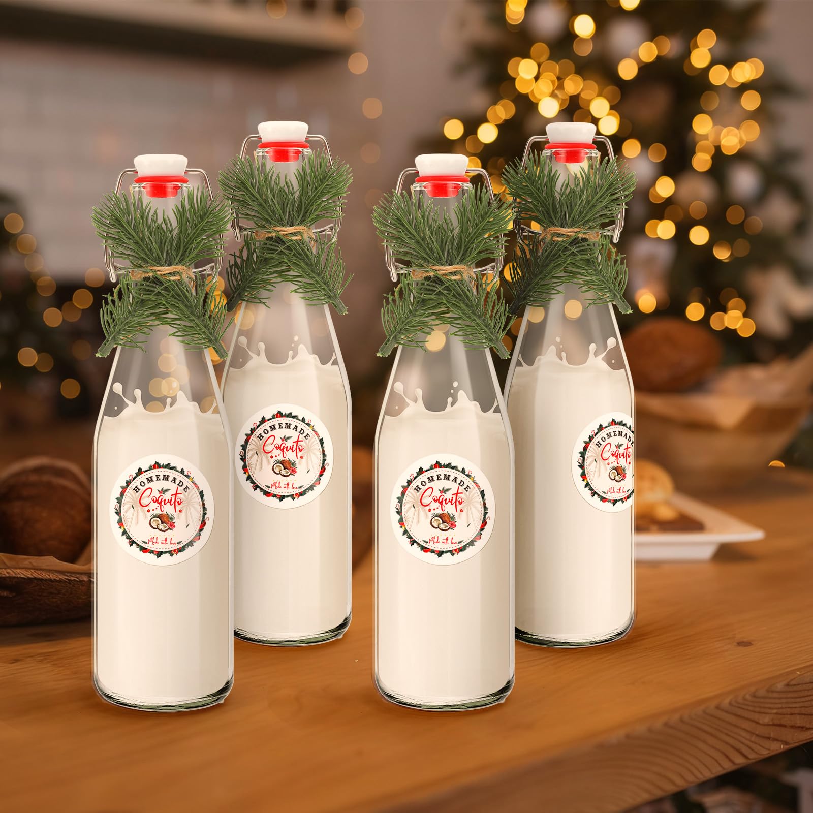 Whaline swing-top bottles for easy pouring and reuse
