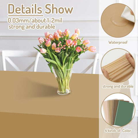 Whaline rectangle tablecloth 54x108 inches, waterproof surface protects tables.