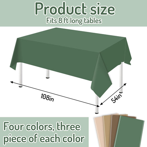 Whaline woodland tablecloth forest colors for indoor events, creates festive atmosphere.