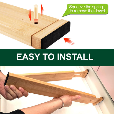 WHAMZ33 W anti-slip divider pads keep dividers secure and drawers scratch-free.