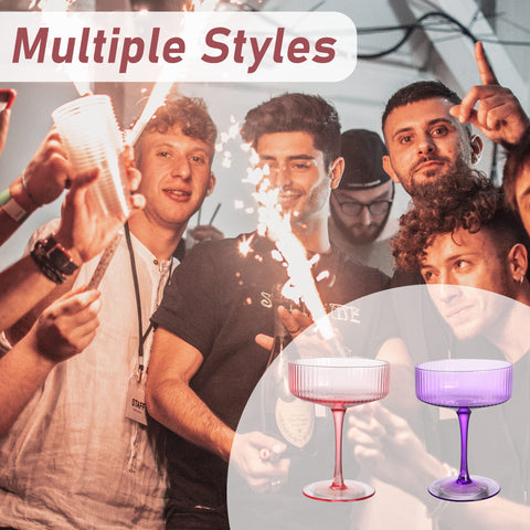 whatAmug bar setup with coupe glasses for stylish serving
