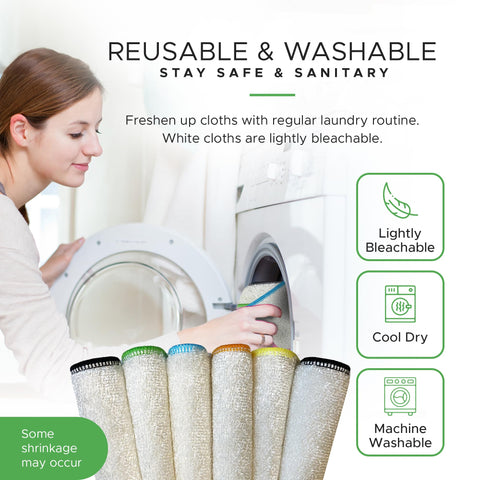 Whiffkitch bamboo-rayon fabric dries quickly and stays lint-free.