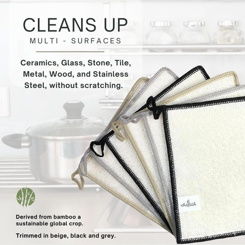 Whiffkitch dishcloths in use cleaning glassware without scratches