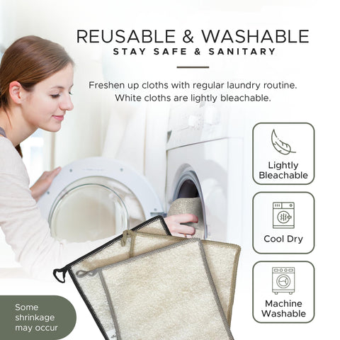 Whiffkitch dishcloths with polyester piping trim detail