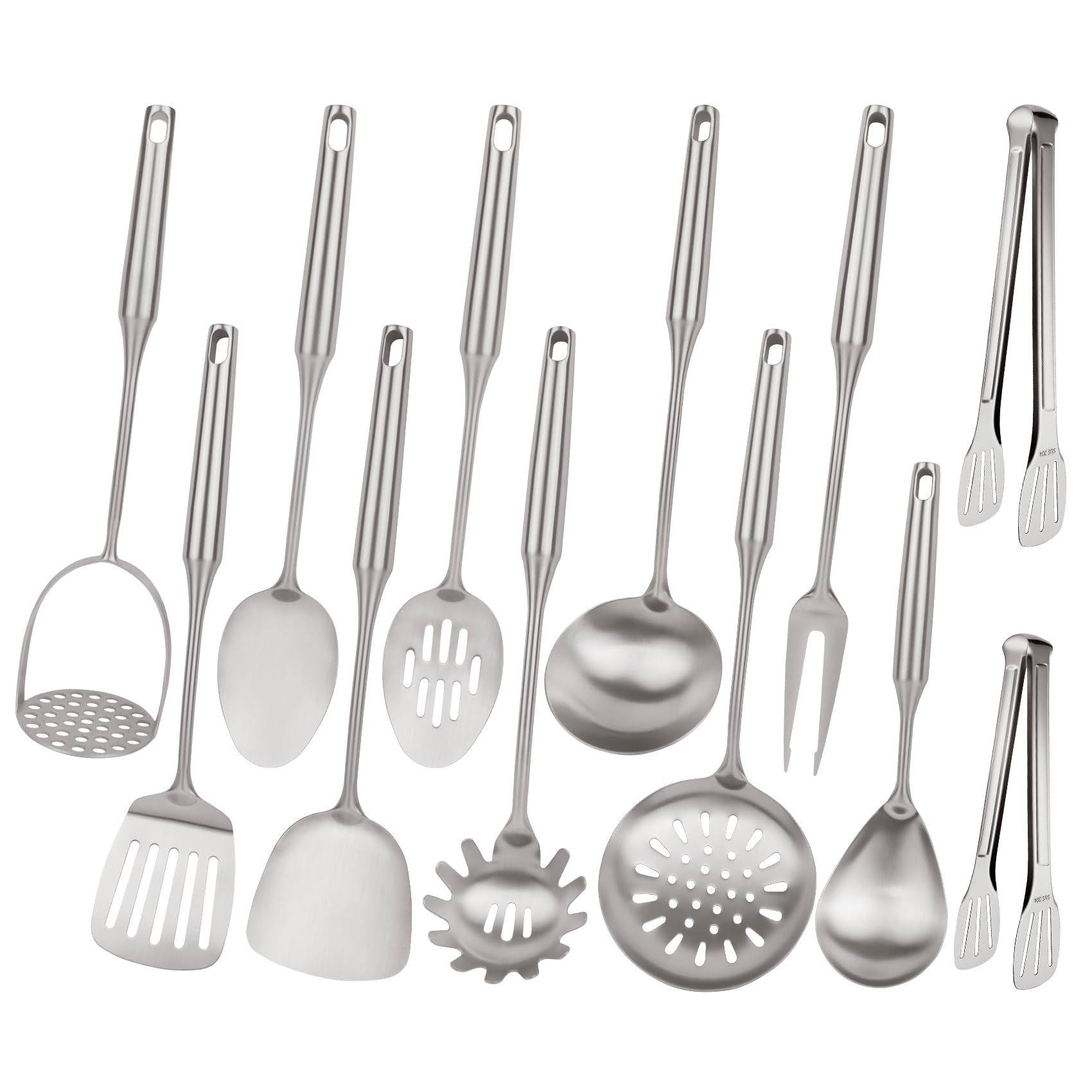 WHIFUTENS 18-10 stainless steel utensils set assembled for a complete kitchen kit