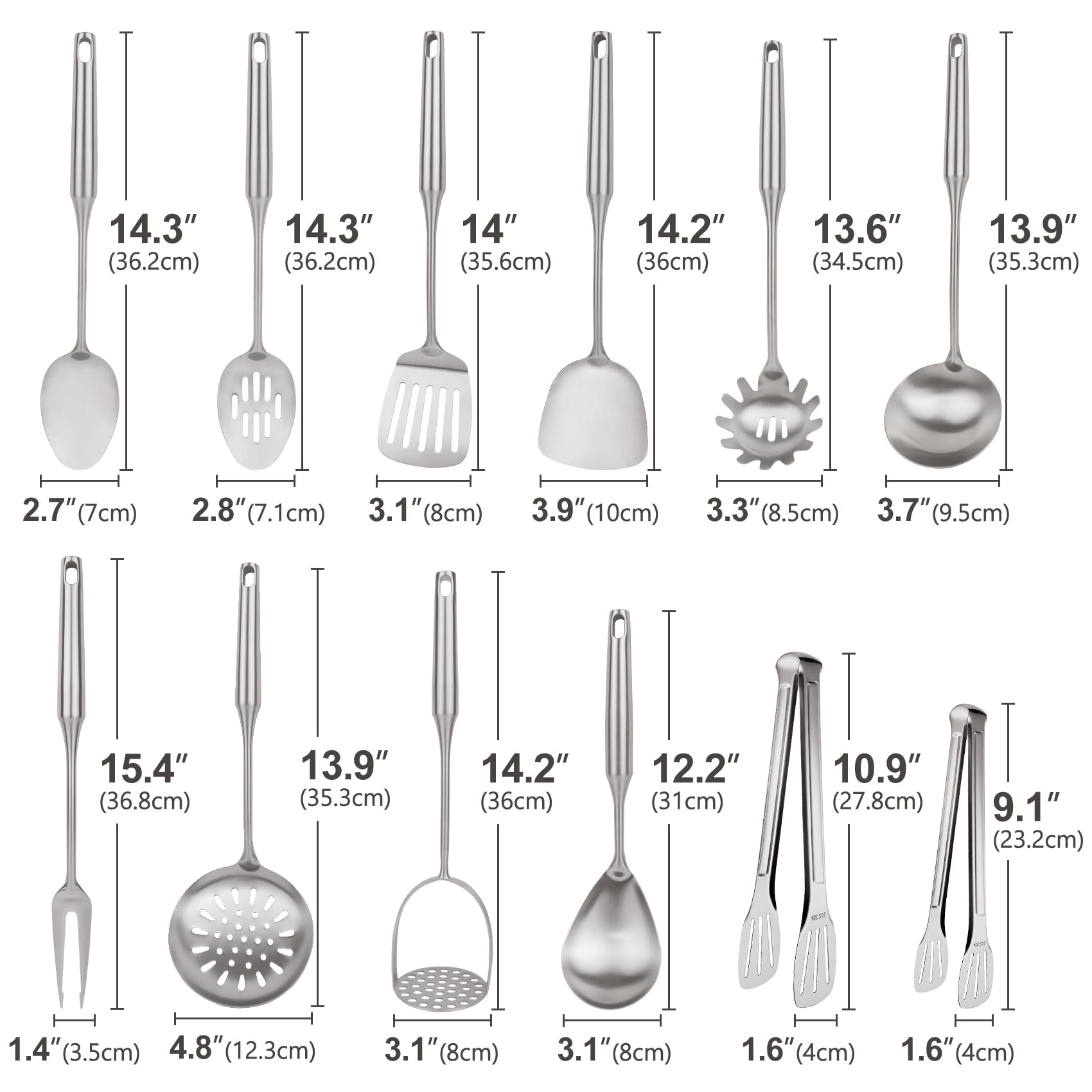 WHIFUTENS dishwasher-safe metal utensils for easy cleanup after cooking